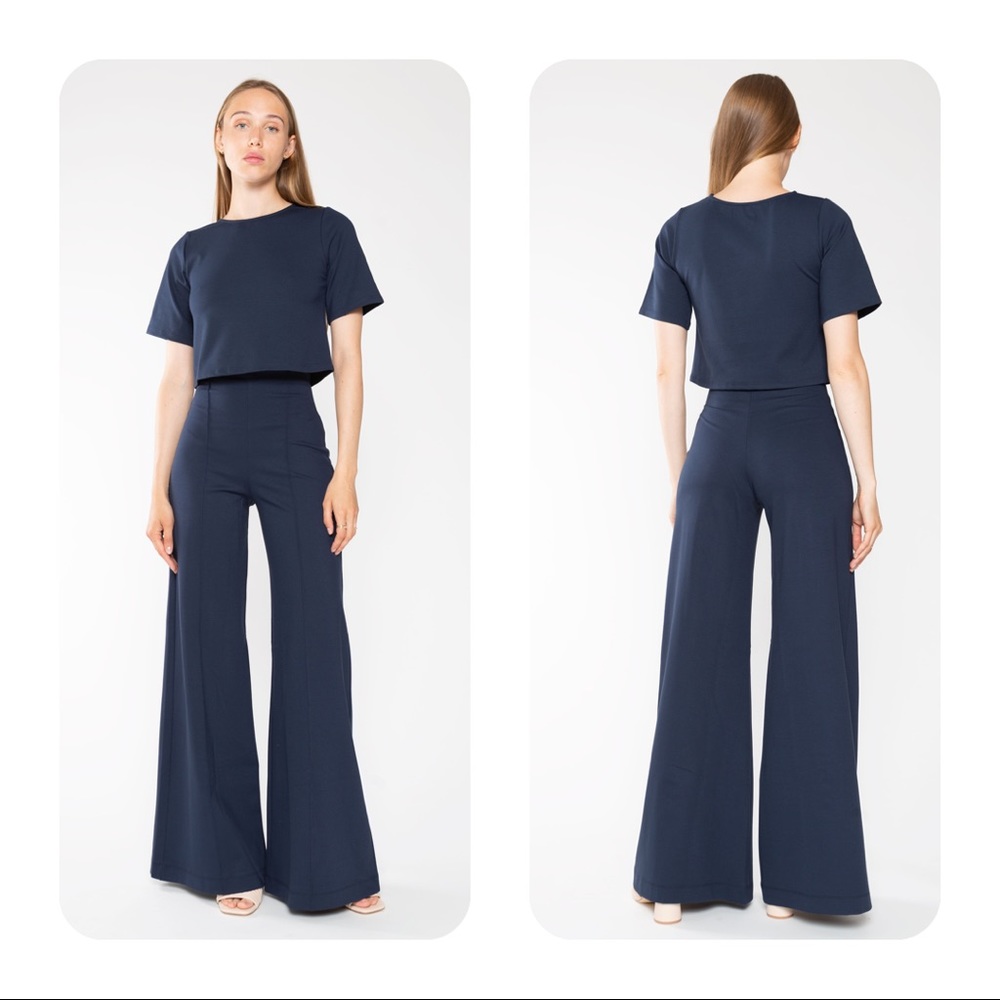 Ripely Rader ponte knit top, navy size 2 small